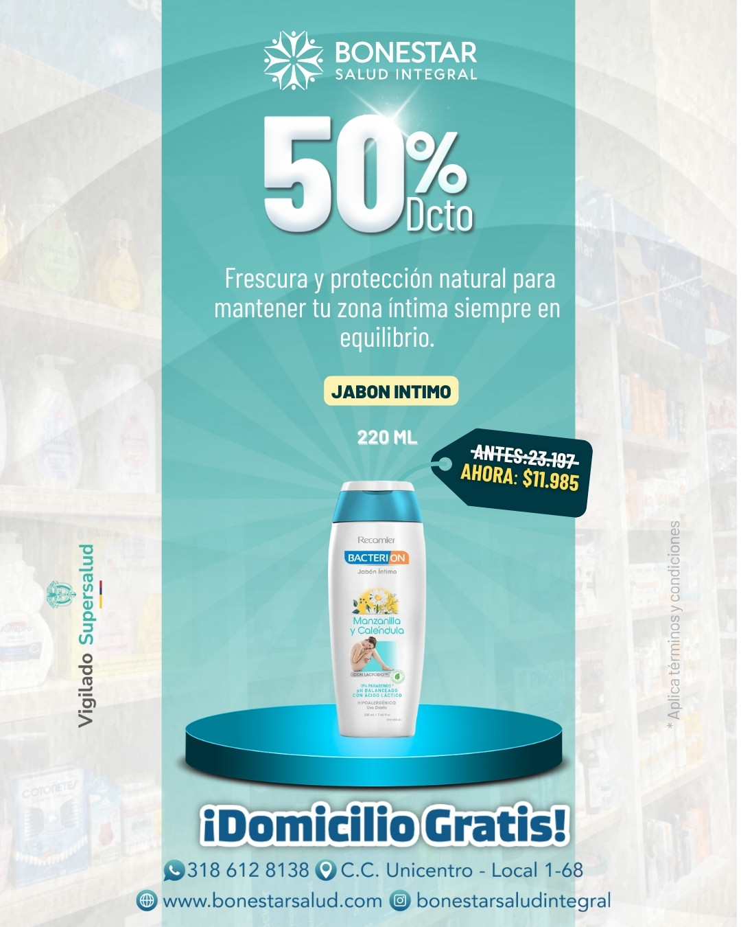 BACTERION JABON INTIMO