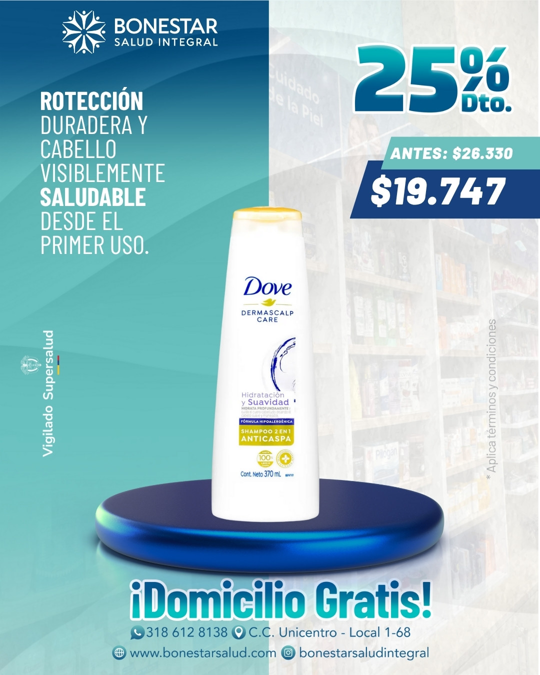 DOVE SHAMPOO ANTI CASPA