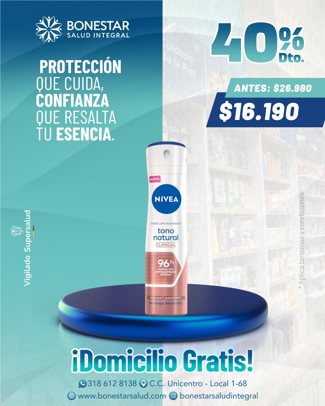 NIVEA TONO NATURAL AEROSOL